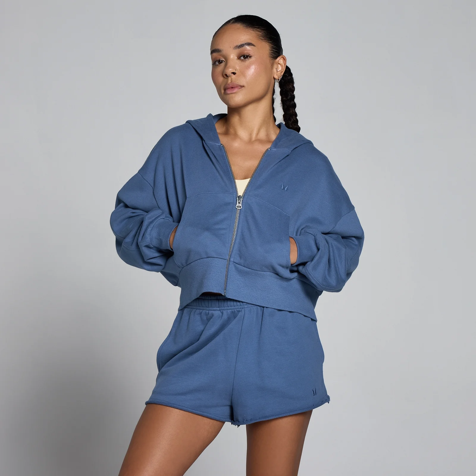 MP Women's Lifestyle Zip Through Hoodie - Slate Blue - XS Image 1