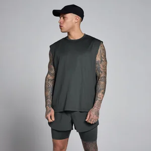 MP Men's Hybrid Oversized Mesh Tank - Washed Black - Size L