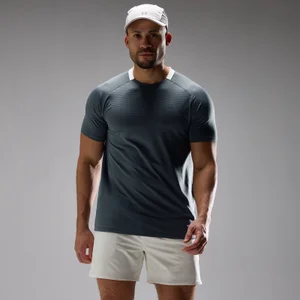 MP Men's Training Ultra Gridded T-Shirt - Anchor Grey - Size XS