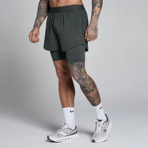 MP Men's Hybrid 5" 2-in-1 Shorts - Washed Black - Size M