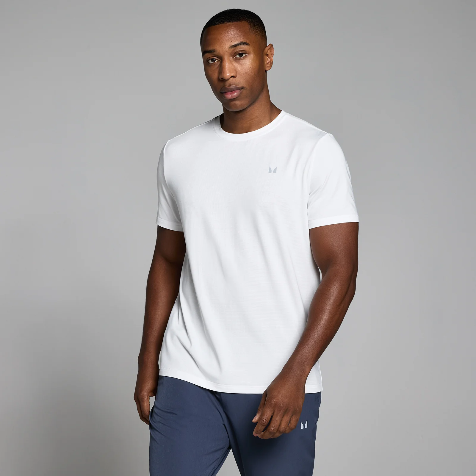 MP Men's Active Gridded T-Shirt - White - XS Image 1