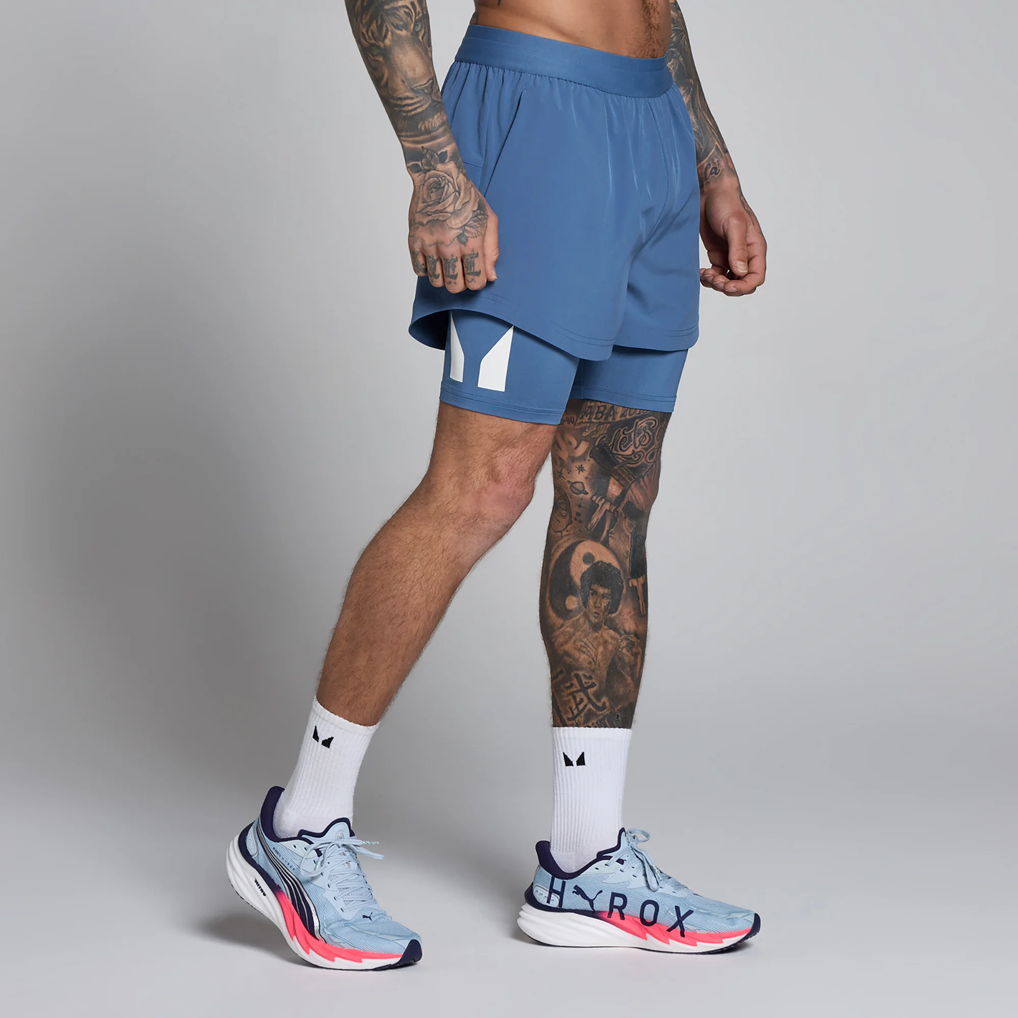 MP Men's Hybrid 5" 2-in-1 Shorts - Slate Blue - L Image 1