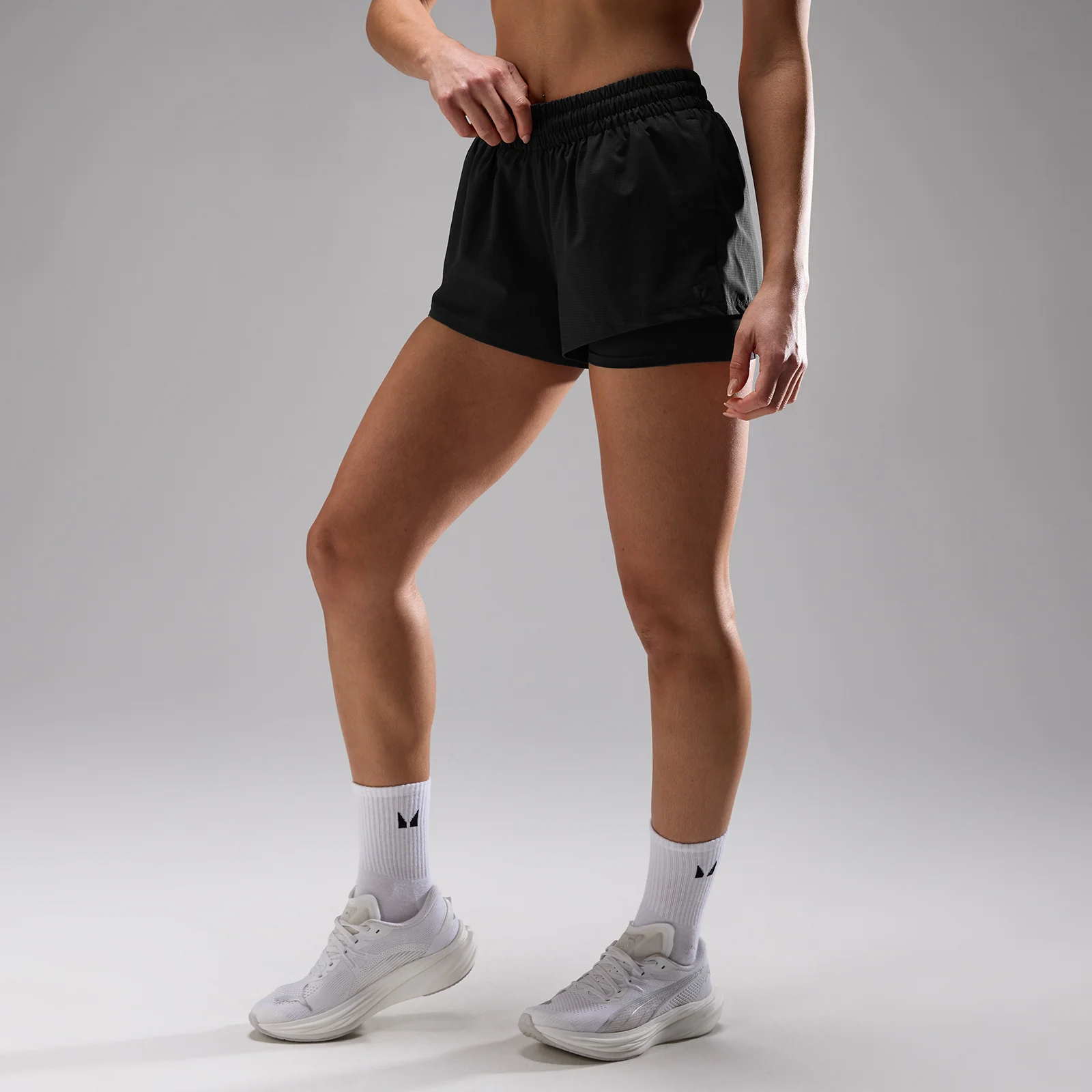 MP Women's Velocity Ultra Gridded Shorts - Black - S Image 1