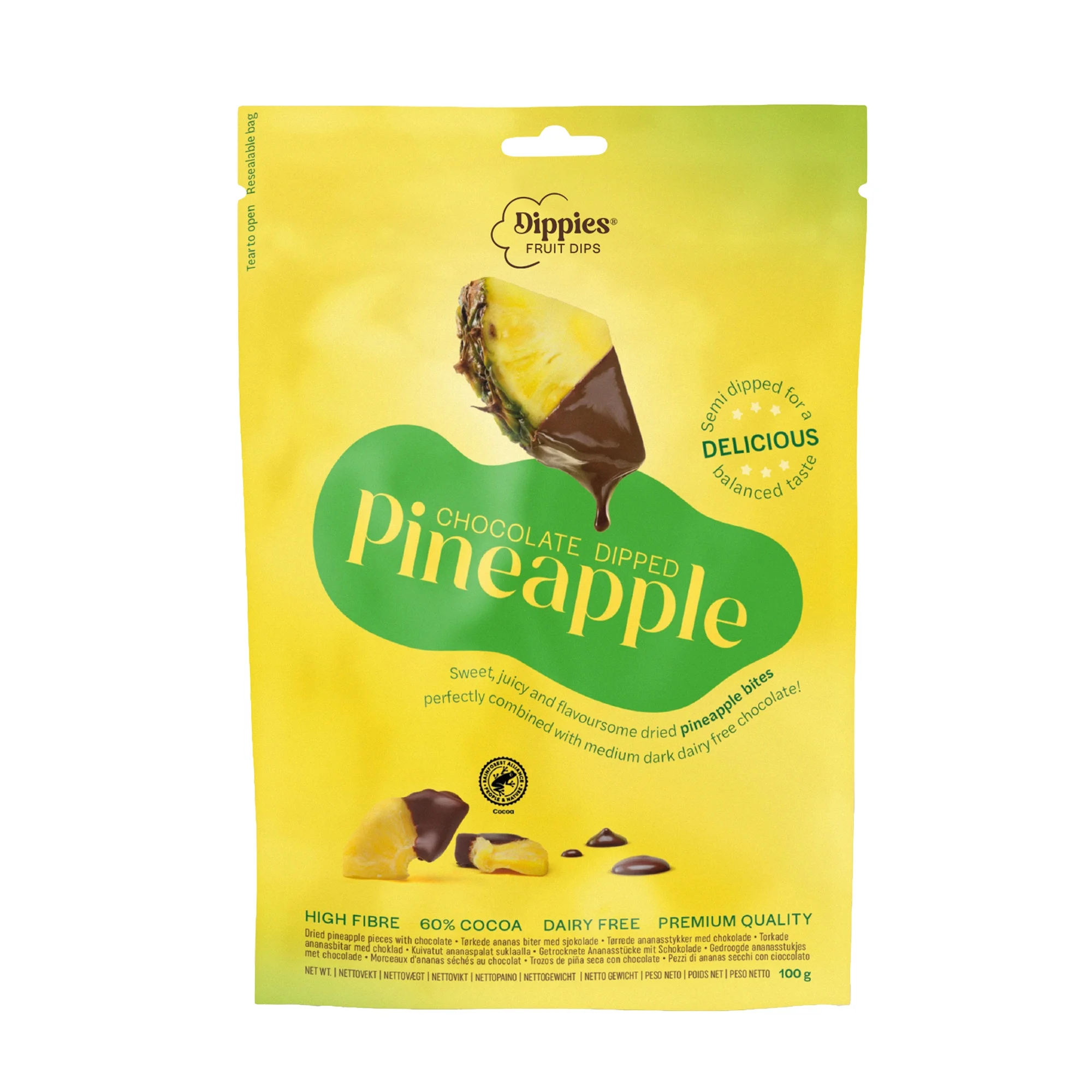Dippies Fruit Dips, Chocolate Dipped Pineapple