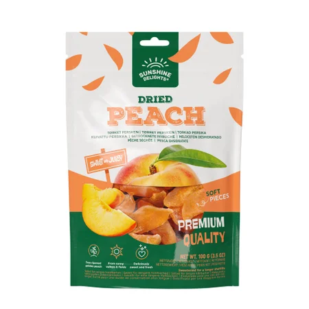 Sunshine Delights, Dried Peach, 100g