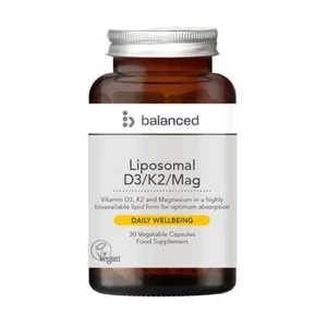 Balanced Liposomal D3/K2/Mag 30 Veggie Caps - Reusable Bottle - undefined undefined
