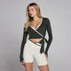 MP Women's Tempo Contrast Wrap Top - Washed Black