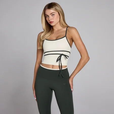 MP Women's Tempo Contrast Tie Vest - Ivory