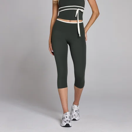 MP Women's Tempo Contrast Capri - Washed Black