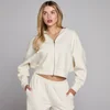 MP Women's Waffle Zip Through Hoodie - Ivory