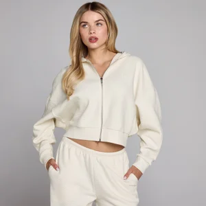 MP Women's Waffle Zip Through Hoodie - Ivory - Size L
