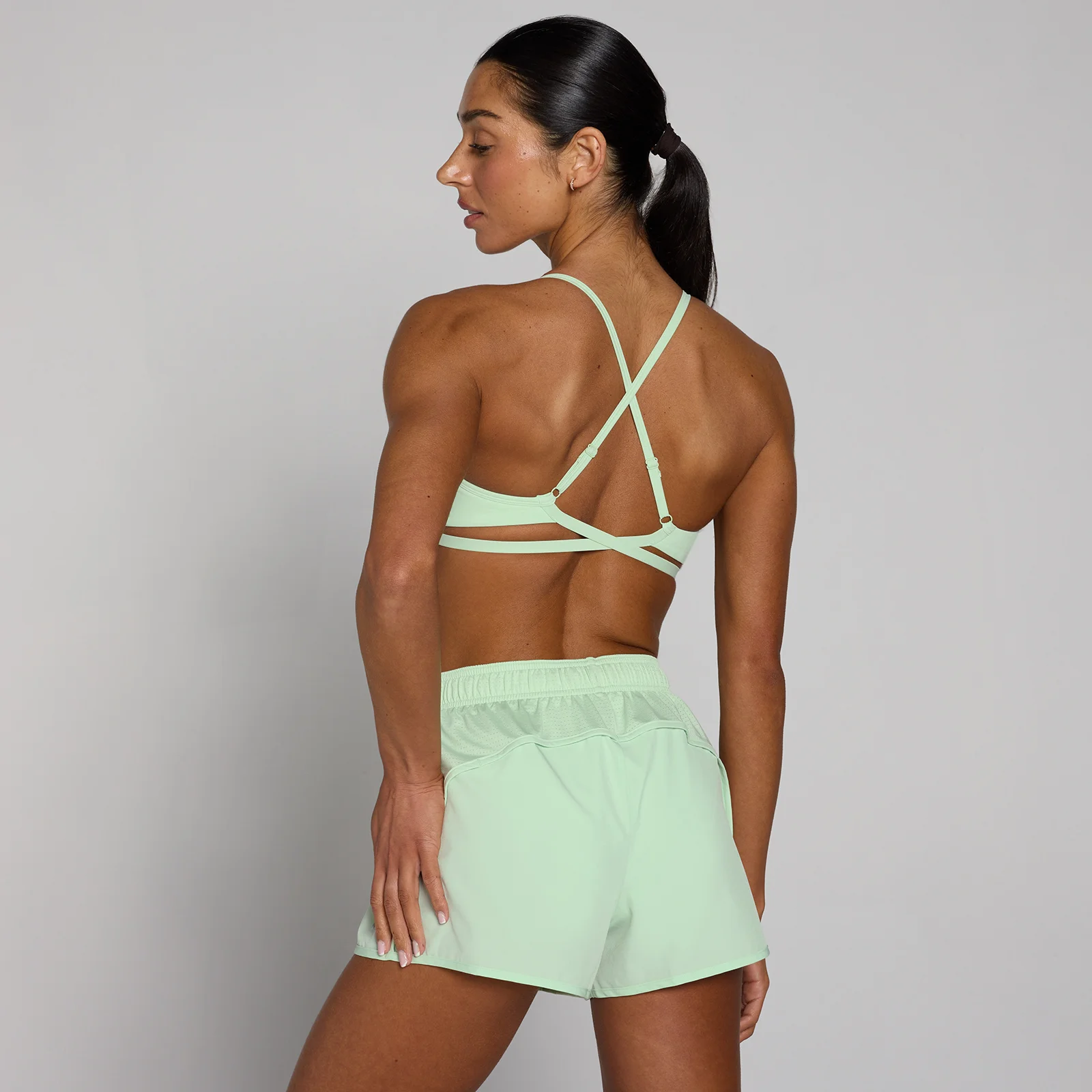 MP Women's Tempo Adjustable Strappy Back Sports Bra - Light Lime - L Image 1
