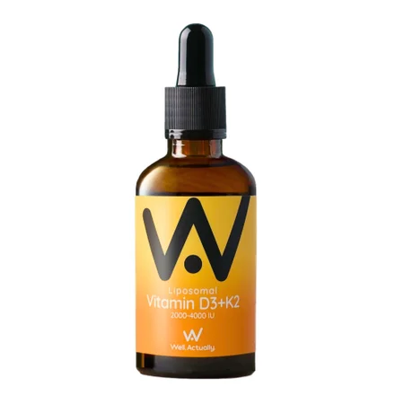 Well Actually Liposomal Vitamin D3 + K2 - Dropper 2000-4000IU - Orange & Mango
