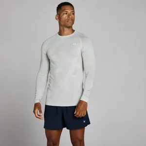 MP Men's Tempo Pillar Graphic Seamless Long Sleeve Top - Chrome - Size M