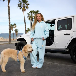 MP Women's Basics SGS Graphic Oversized Hoodie - Baby Blue - Size S