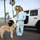 MP Women's Basics SGS Graphic Oversized Hoodie - Baby Blue