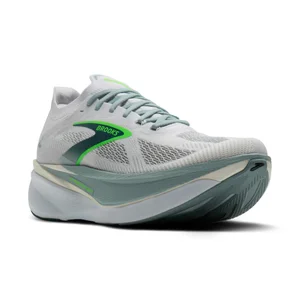 Brooks Men's Hyperion Max 3 - White/Gray Mist/Green - Size UK 10