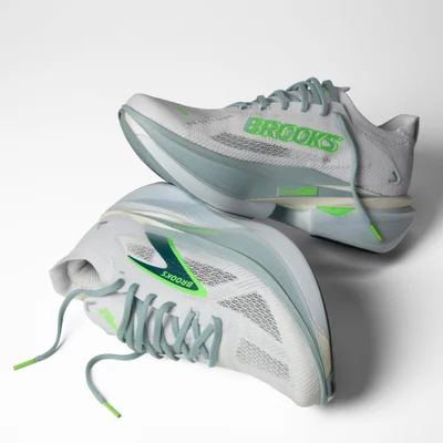 Brooks Men's Hyperion Max 3 - White/Gray Mist/Green - UK 10 Image 7