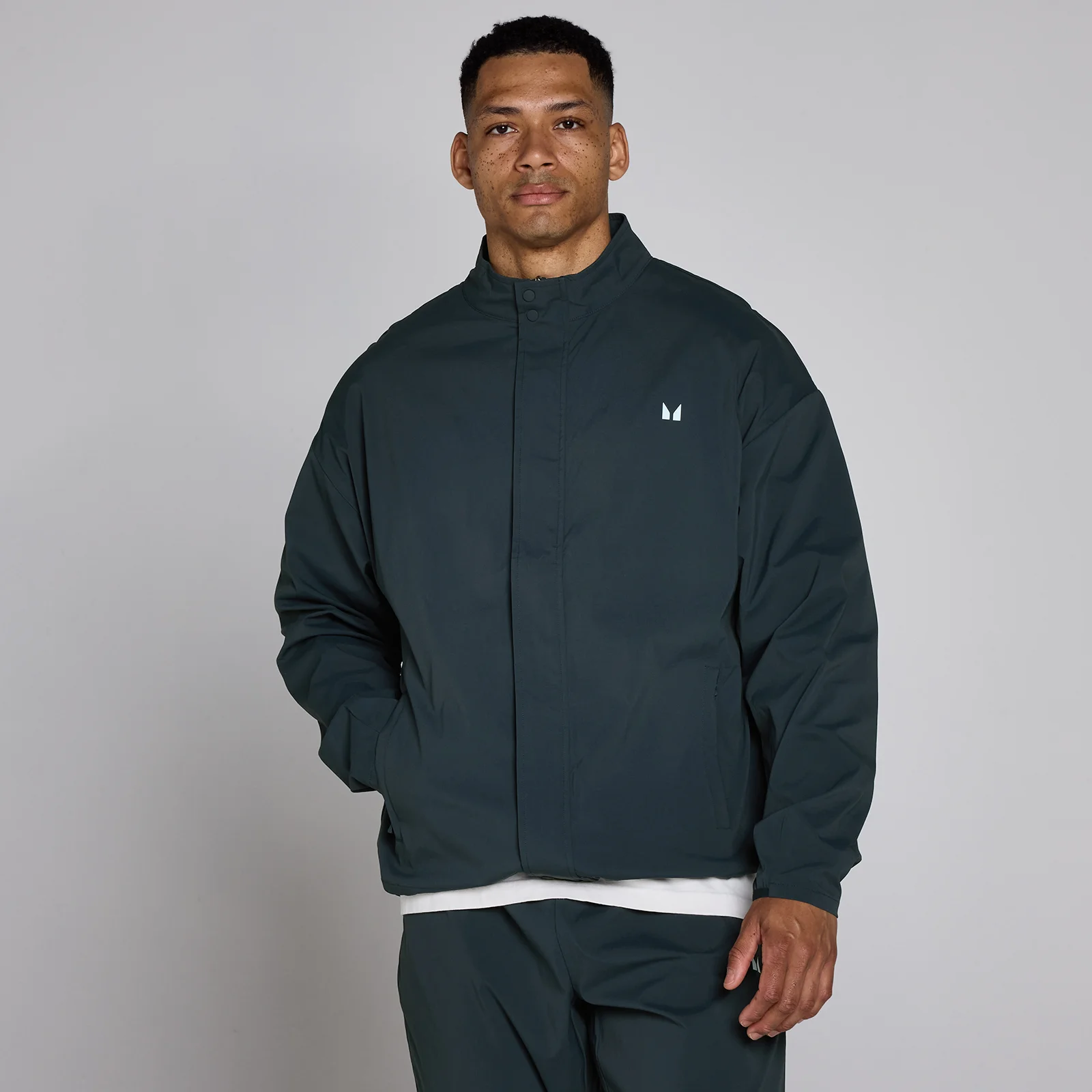 MP Men's Hybrid Nylon Jacket - Faded Blue - M Image 1