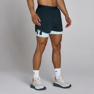 MP Men's Hybrid 5" 2-in-1 Shorts - Faded Blue - Size XL