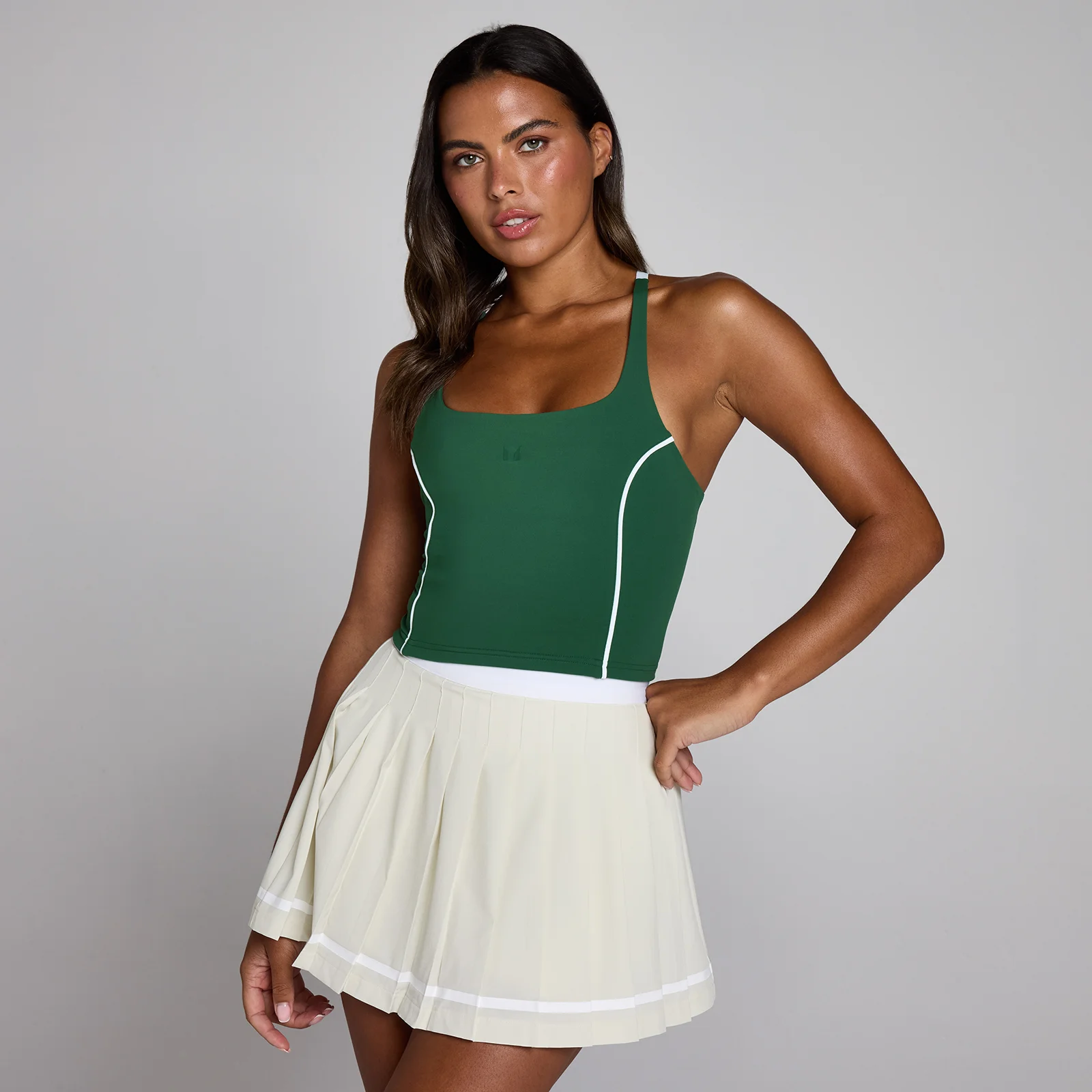 MP Women's Tempo Contrast Strappy Racerback Vest - Racing Green - S Image 1