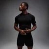 MP Men's Hero Muscle Fit Seamless T-Shirt - Washed Black/Hero Red