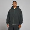MP Men's Oversized Loopback 2 Way Zip Hoodie - Washed Black