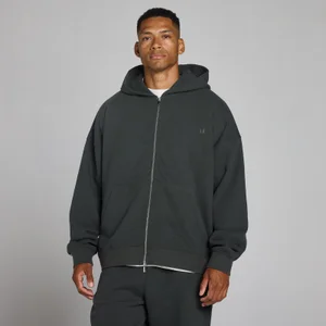 MP Men's Oversized Loopback 2 Way Zip Hoodie - Washed Black - Size L