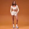 MP Women's Tempo Cropped Ruched Top - Coconut