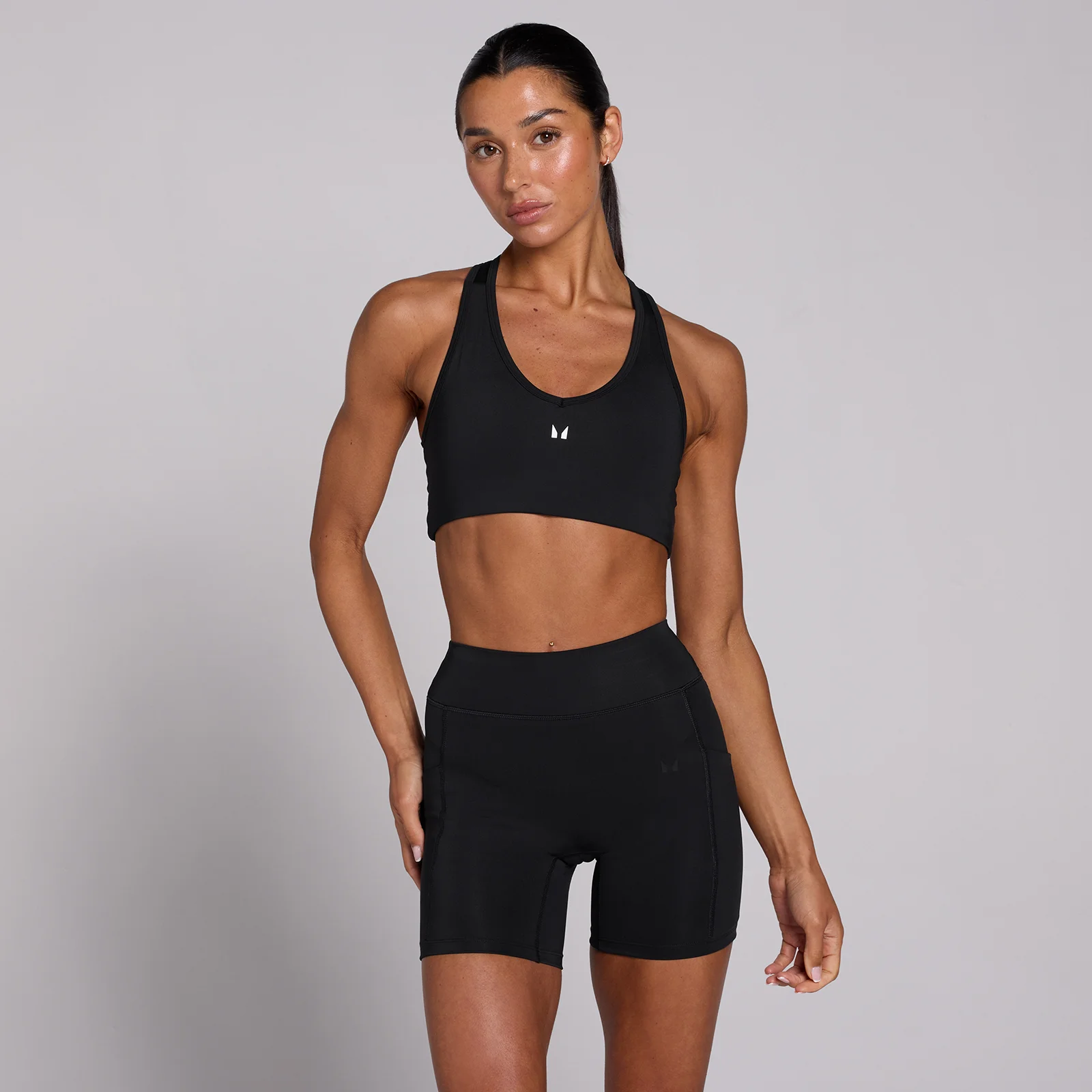 MP Women's Training Racerback Sports Bra - Black - L Image 1
