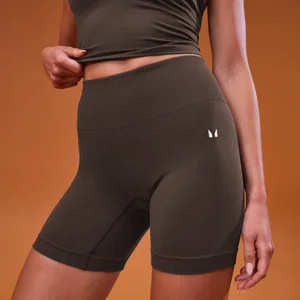MP Women's Tempo Seamless Scrunch Shorts - Cocoa - Size S
