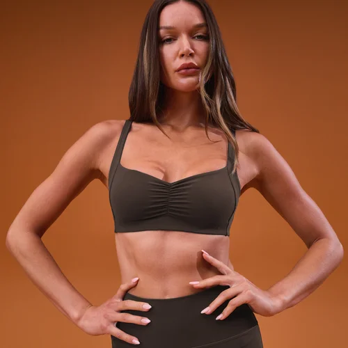 MP Women's Tempo Scrunch Minimal Sports Bra - Cocoa