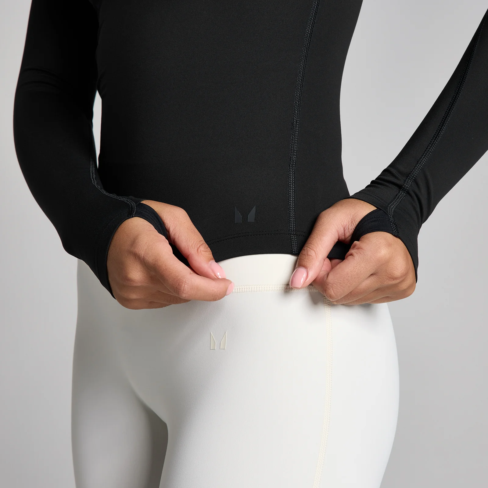 MP Women's Tempo Long Sleeve Collared Top - Black - M Image 4
