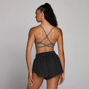 MP Women's Tempo Adjustable Strappy Back Sports Bra - Dark Grey - Size M