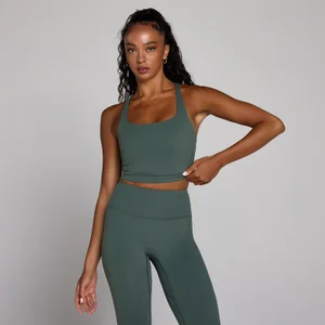 MP Women's Tempo Strappy Racerback Vest - Cloudy Green - Size M