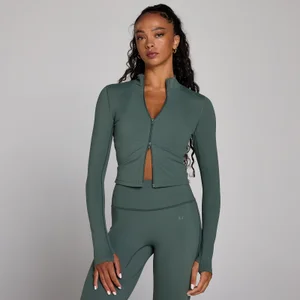 MP Women's Tempo Cropped Jacket - Cloudy Green - Size M