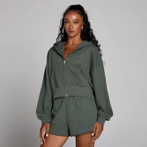 MP Women's Lifestyle Zip Through Hoodie - Cloudy Green - Size S