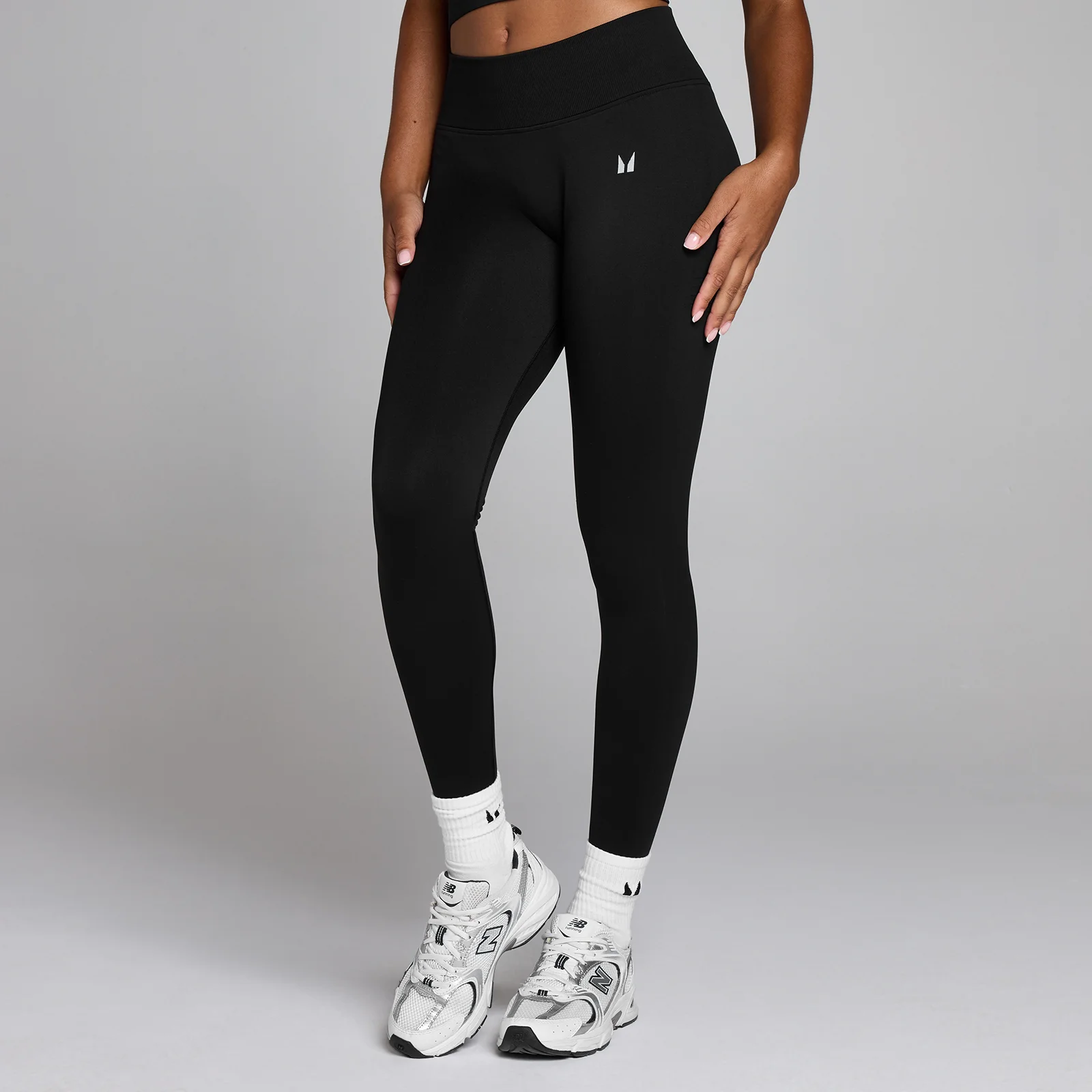 MP Women's Seamless Invisible Scrunch Leggings - Washed Black - XL Image 1