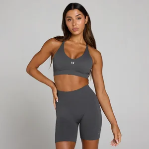 MP Women's Tempo Ultra Seamless Sports Bra - Robust Grey - Size S