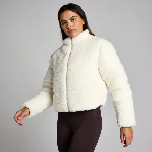 MP Women's Borg Puffer Jacket - Pearl
