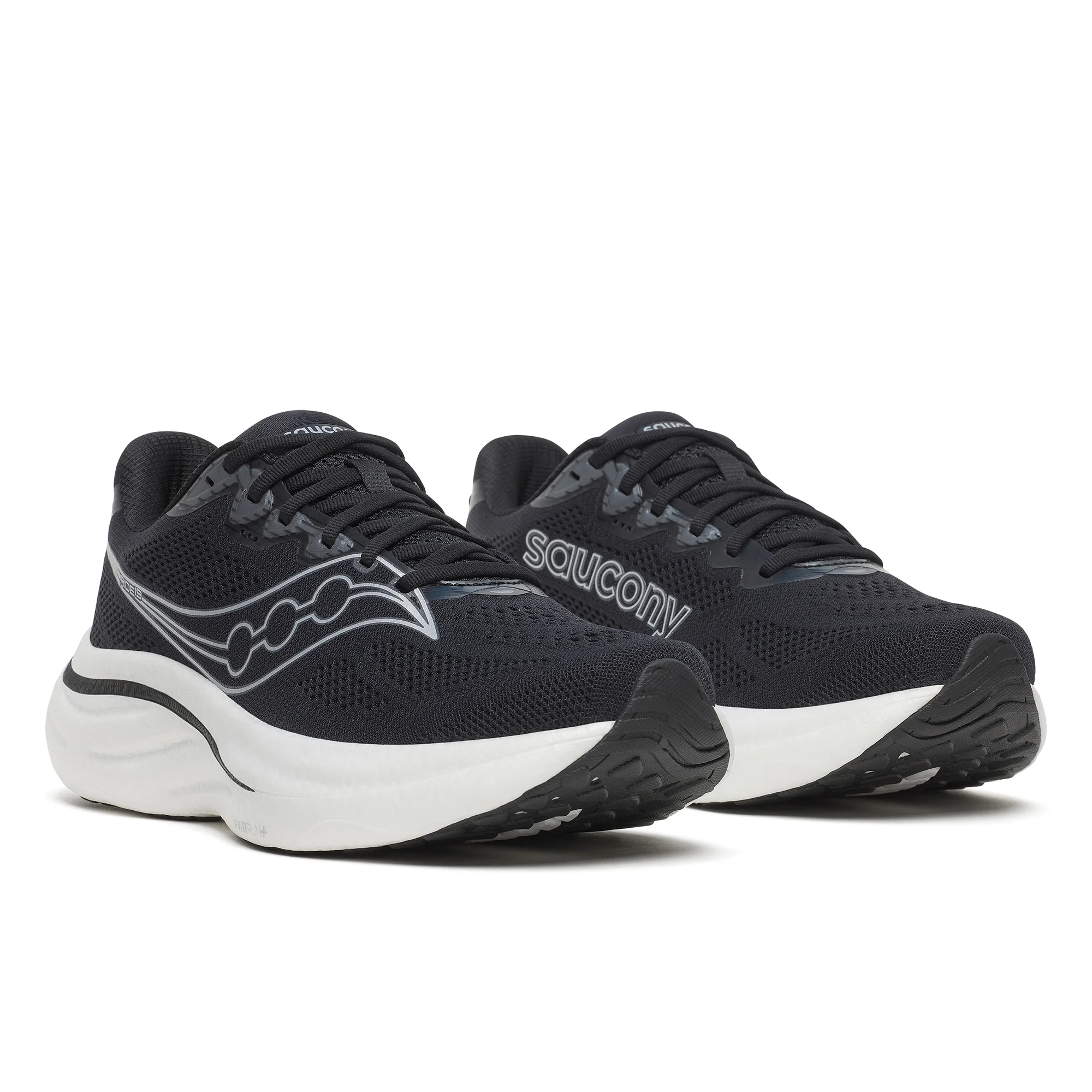 Saucony Men's Ride 19 - Black/Silver - UK 8 Image 1