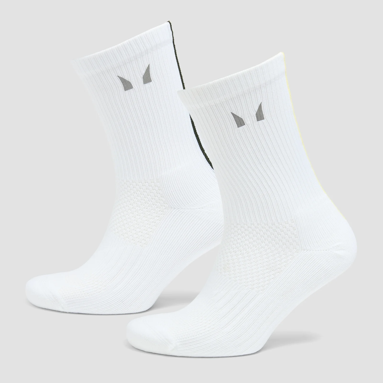 MP Stripe Running Socks (2 Pack) - Buttercream/Cloudy Green - UK 6-8 Image 1