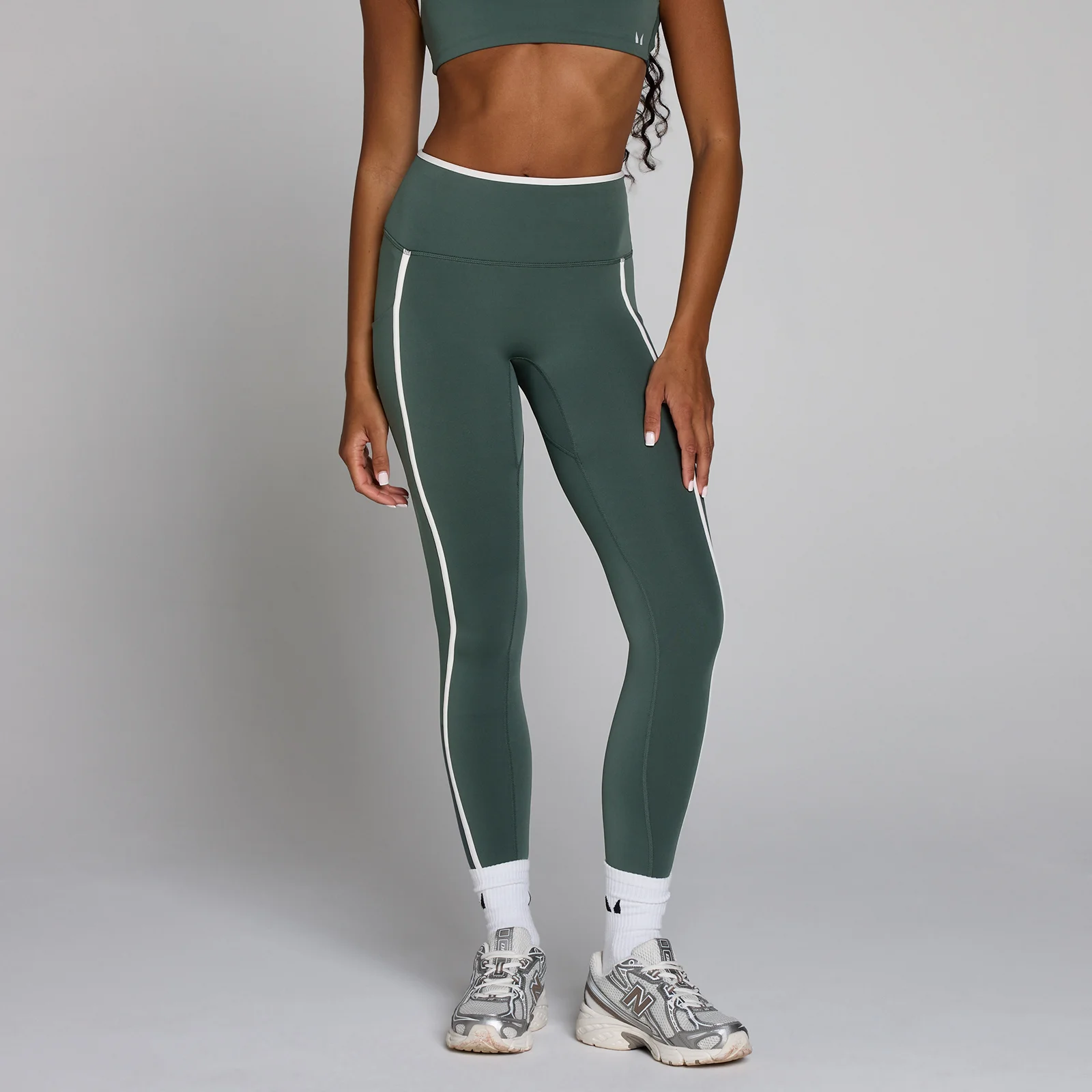 MP Women's Velocity Contrast Legging - Cloudy Green - M Image 1