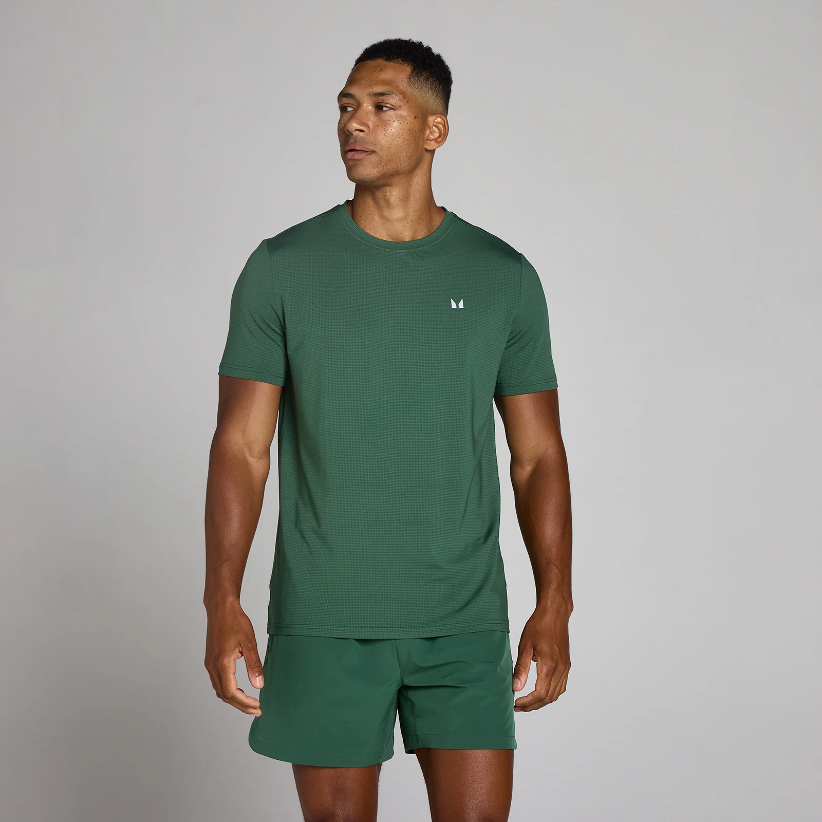 MP Men's Training Grid T-Shirt - Racing Green - L Image 1