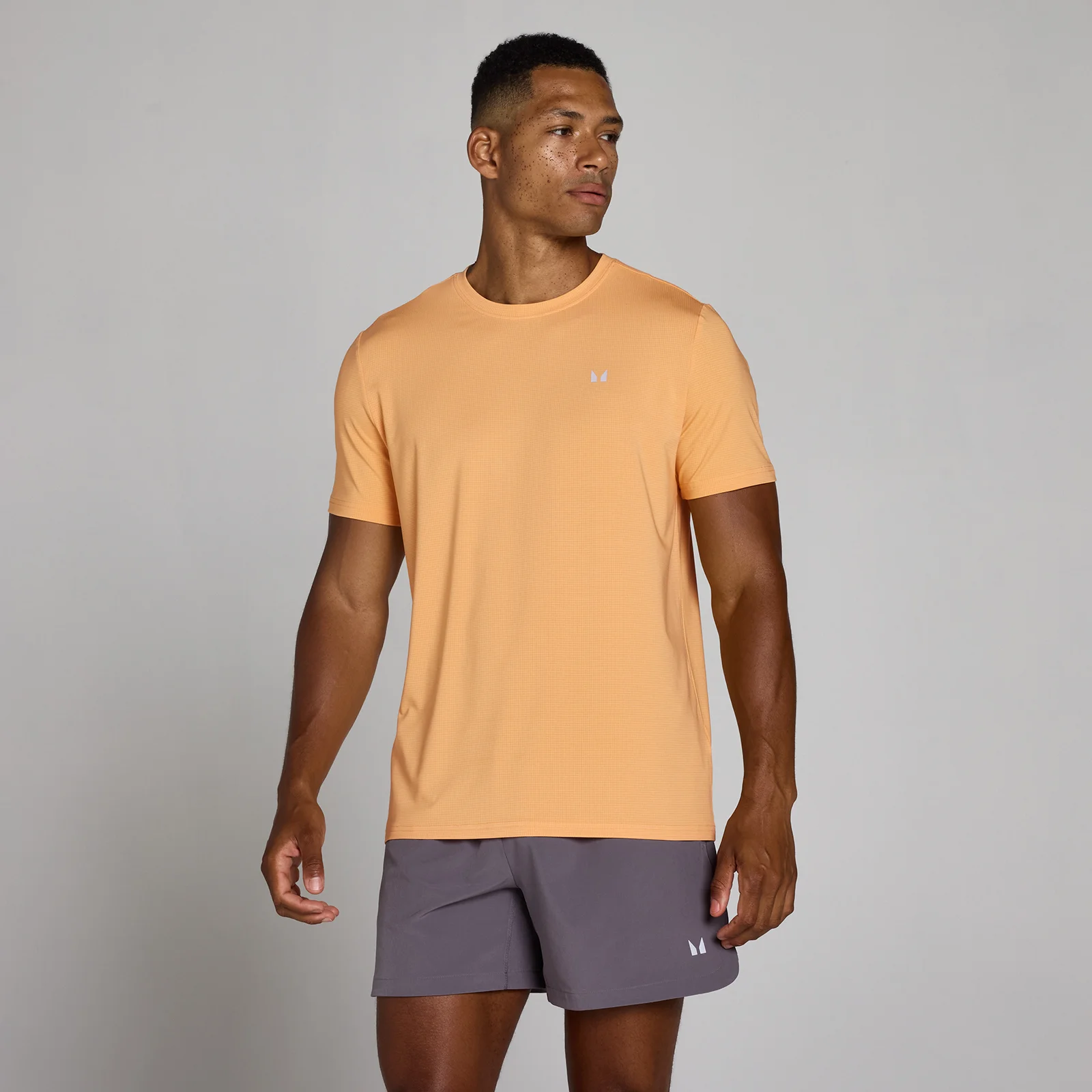 MP Men's Training Grid T-Shirt - Apricot - XS Image 1