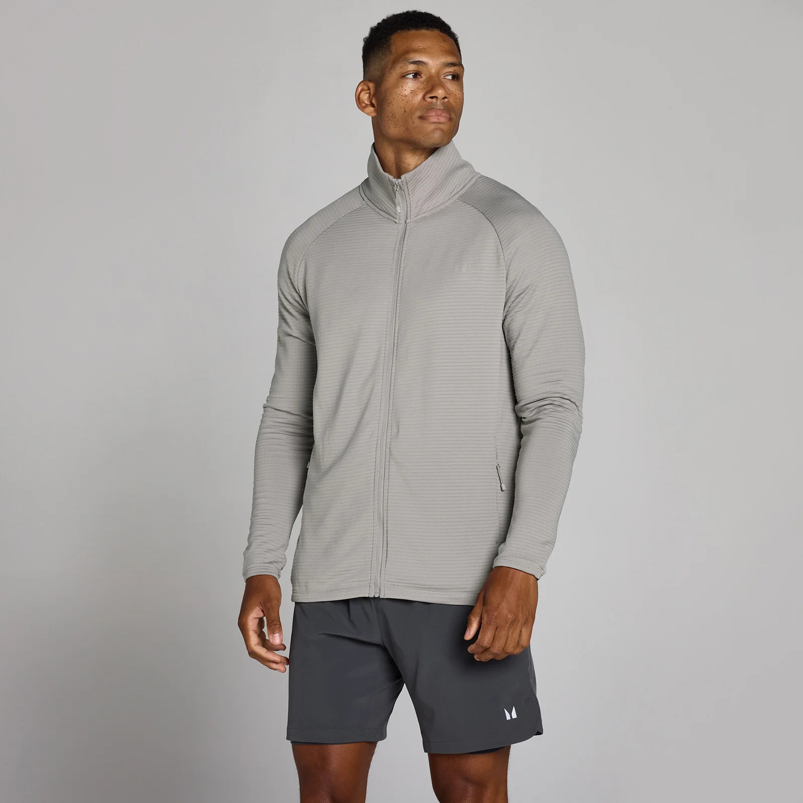 MP Men's Training Ultra Gridded Zip Through - Chalk Grey - M Image 1