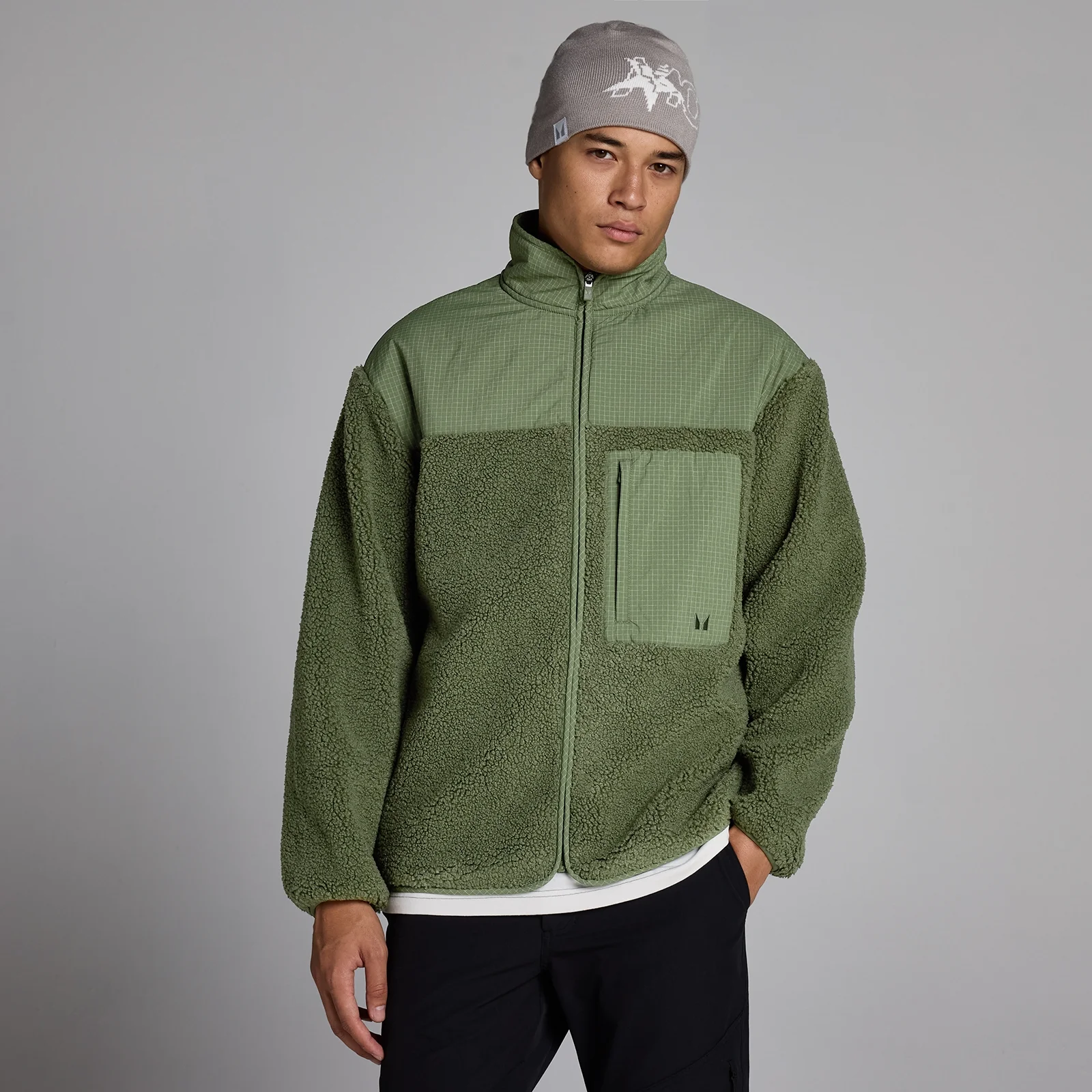 MP Men's Borg Fleece - Washed Olive - M Image 1