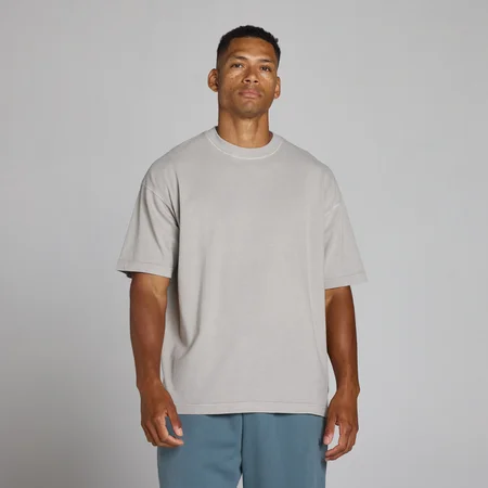 MP Men's Washed Oversized T-Shirt - Chalk Grey