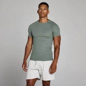 MP Men's Lift Ribbed Muscle Fit T-Shirt - Gunmetal - Size M