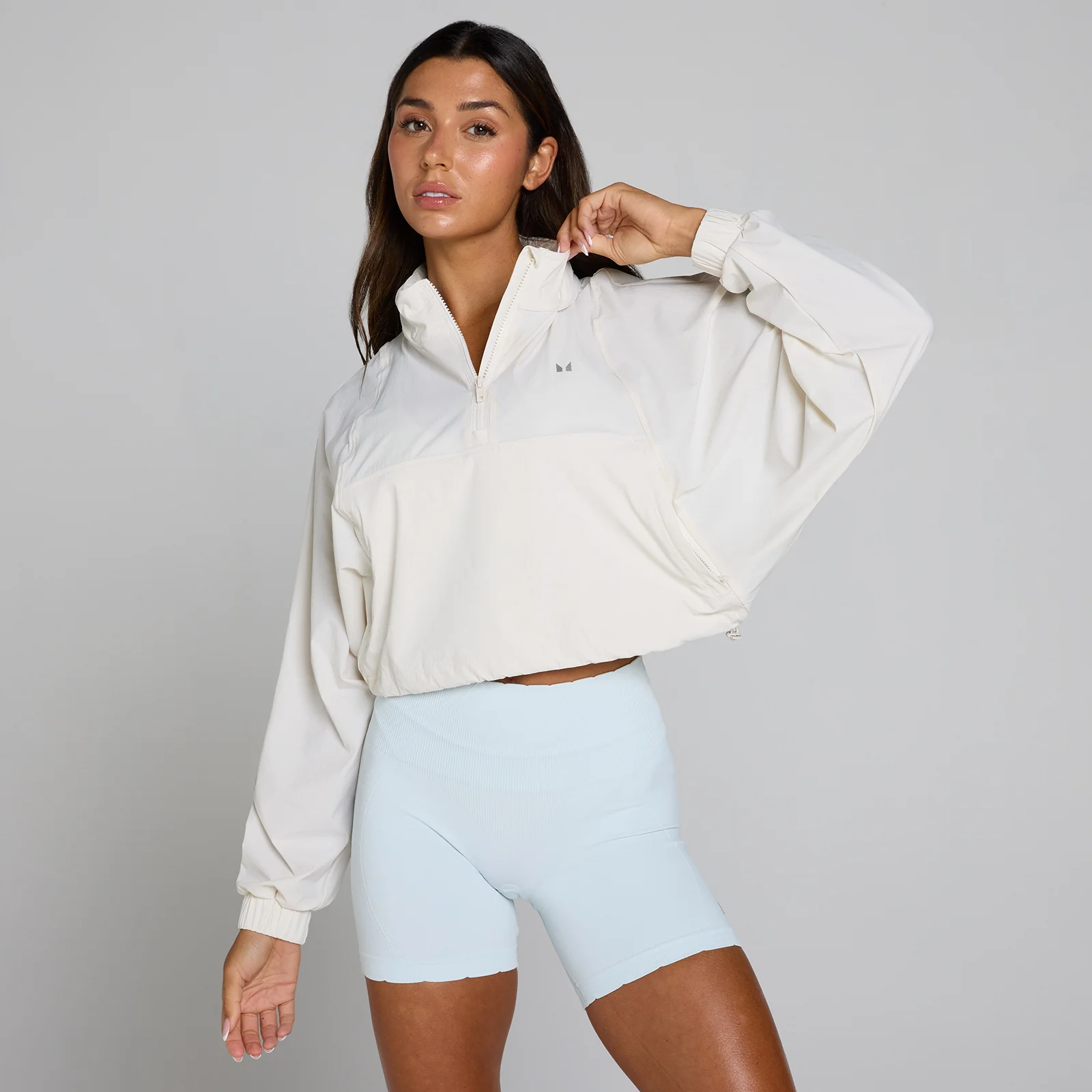 MP Women's Tempo Ultra 1/4 Zip Woven Jacket - Mist - XS Image 1